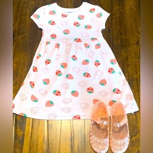 ⚓️Old Navy 🍓Strawberry🍓Print Toddler Dress Sz 4T